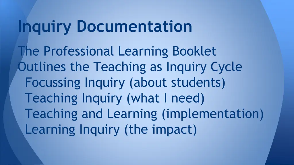 inquiry documentation