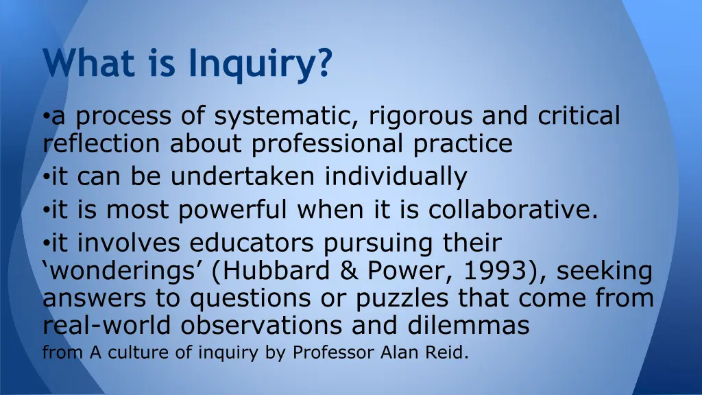 what is inquiry