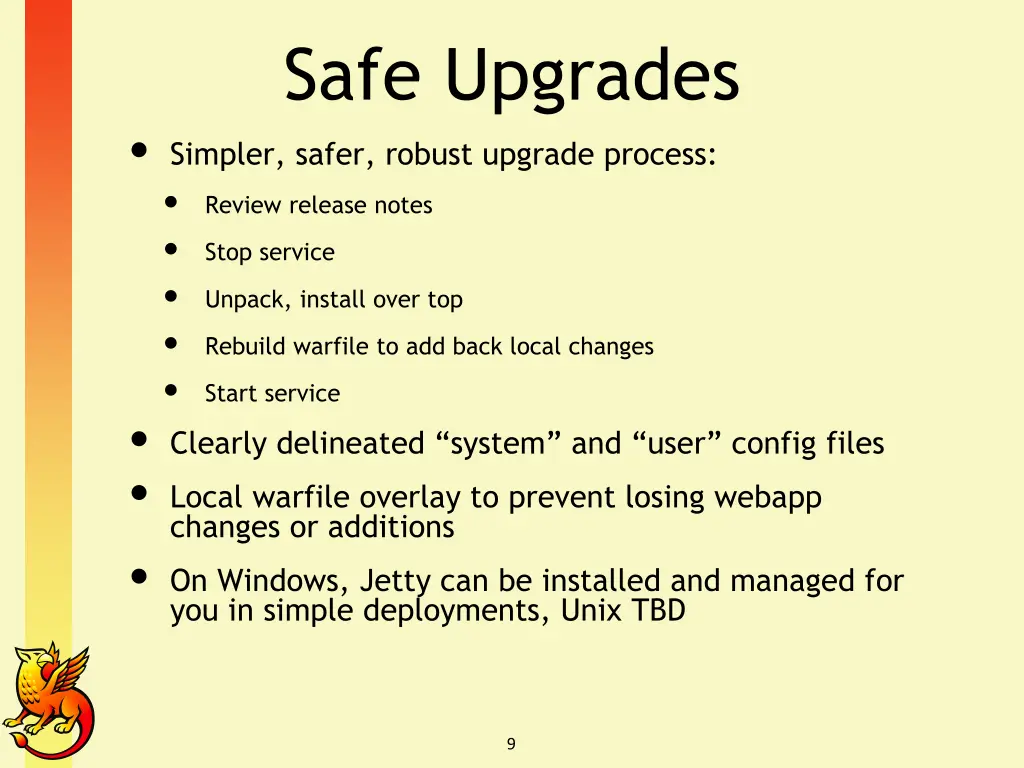 safe upgrades simpler safer robust upgrade