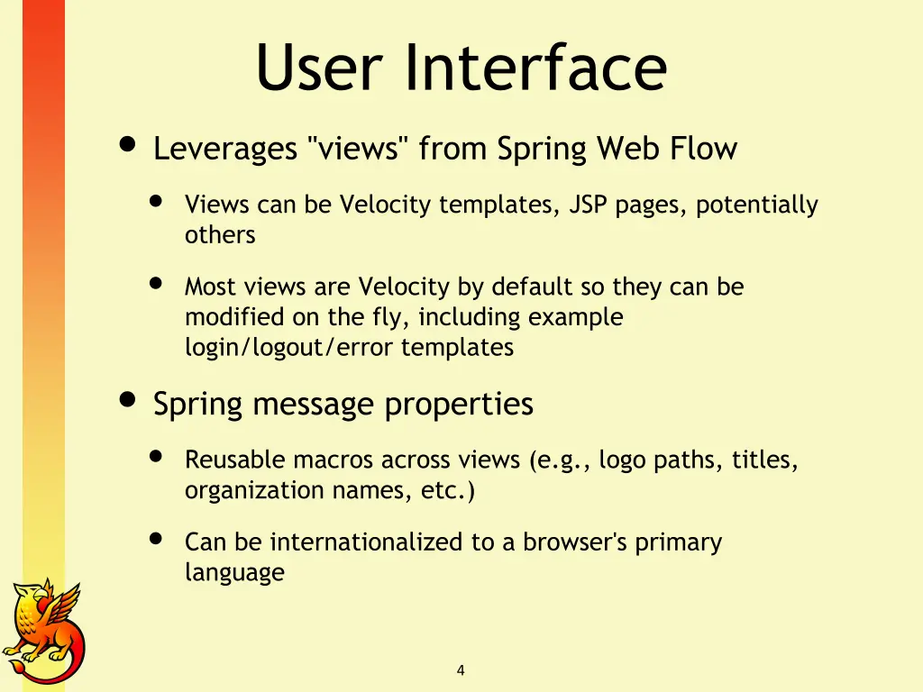 user interface leverages views from spring