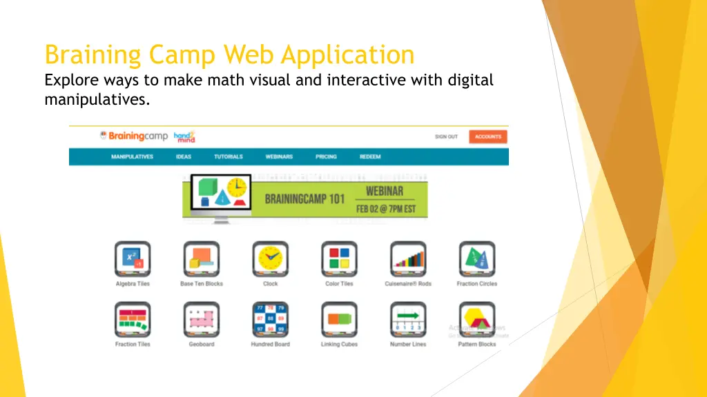 braining camp web application explore ways