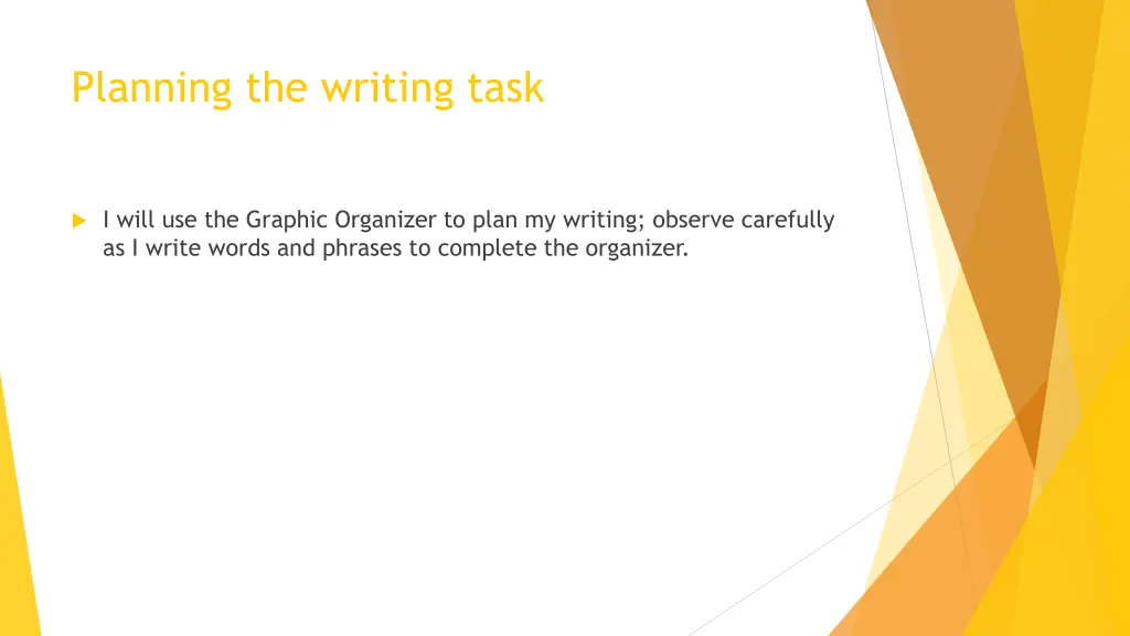 planning the writing task