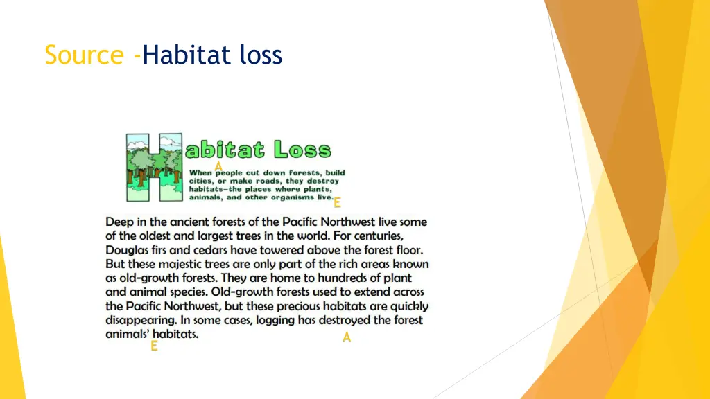 source habitat loss