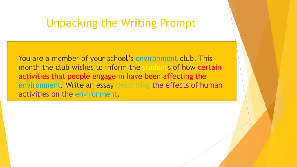 unpacking the writing prompt 2