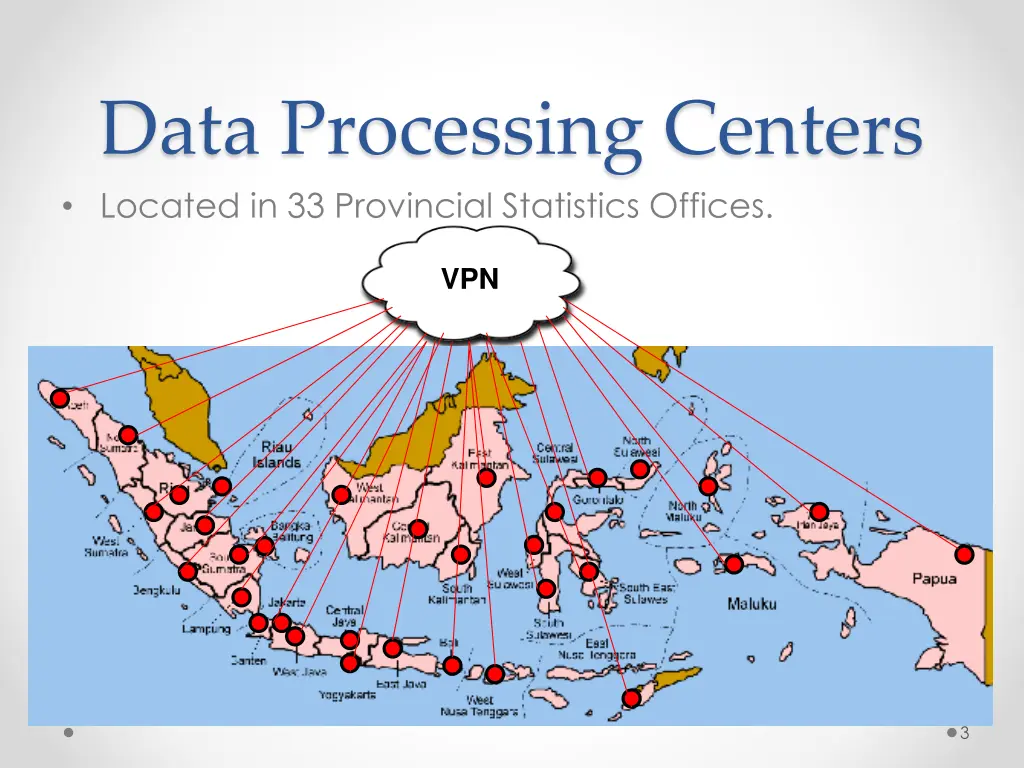 data processing centers located in 33 provincial