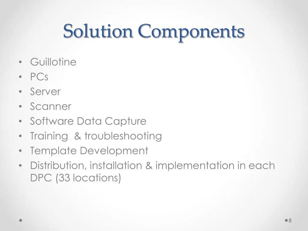 solution components