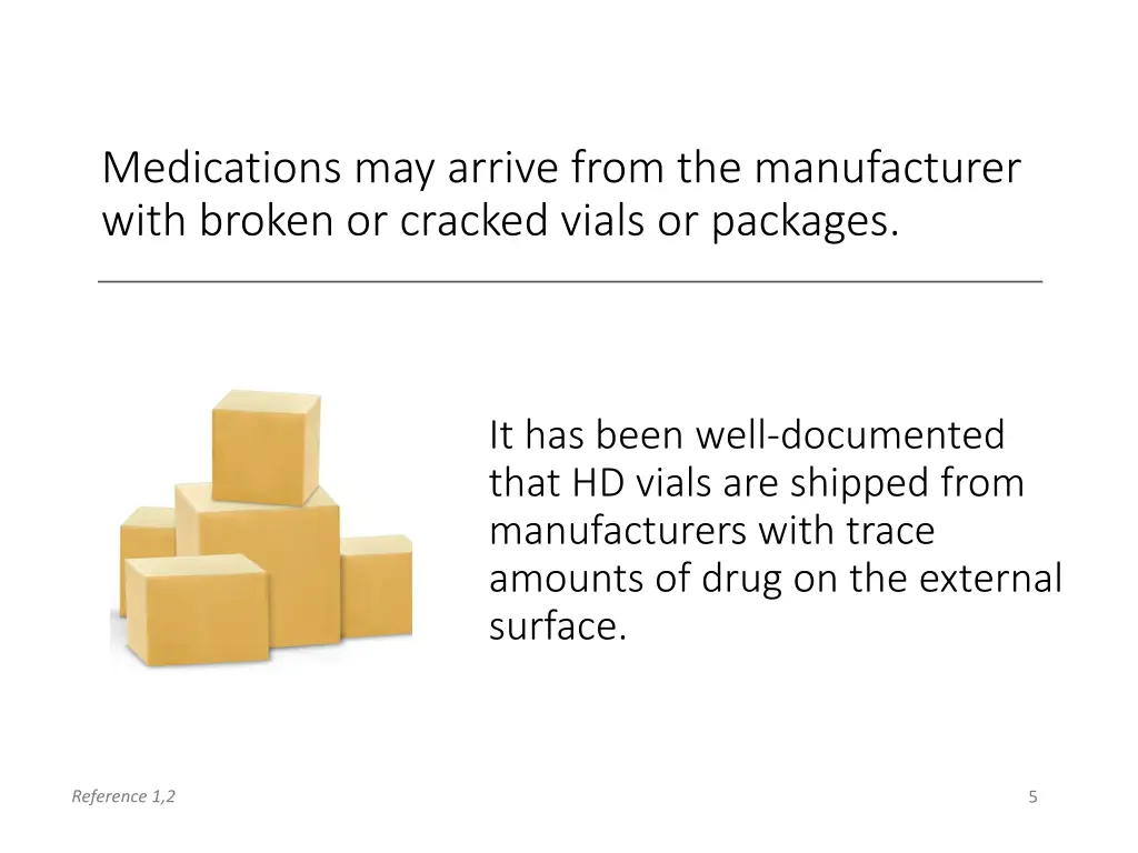 medications may arrive from the manufacturer with