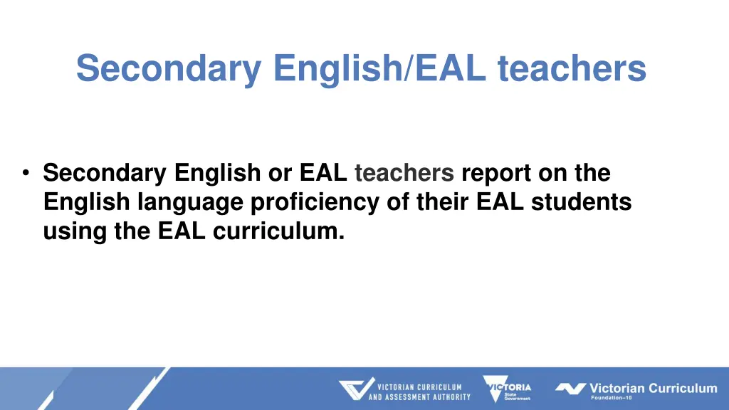 secondary english eal teachers