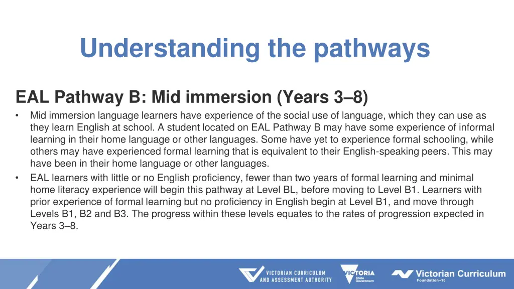 understanding the pathways 1