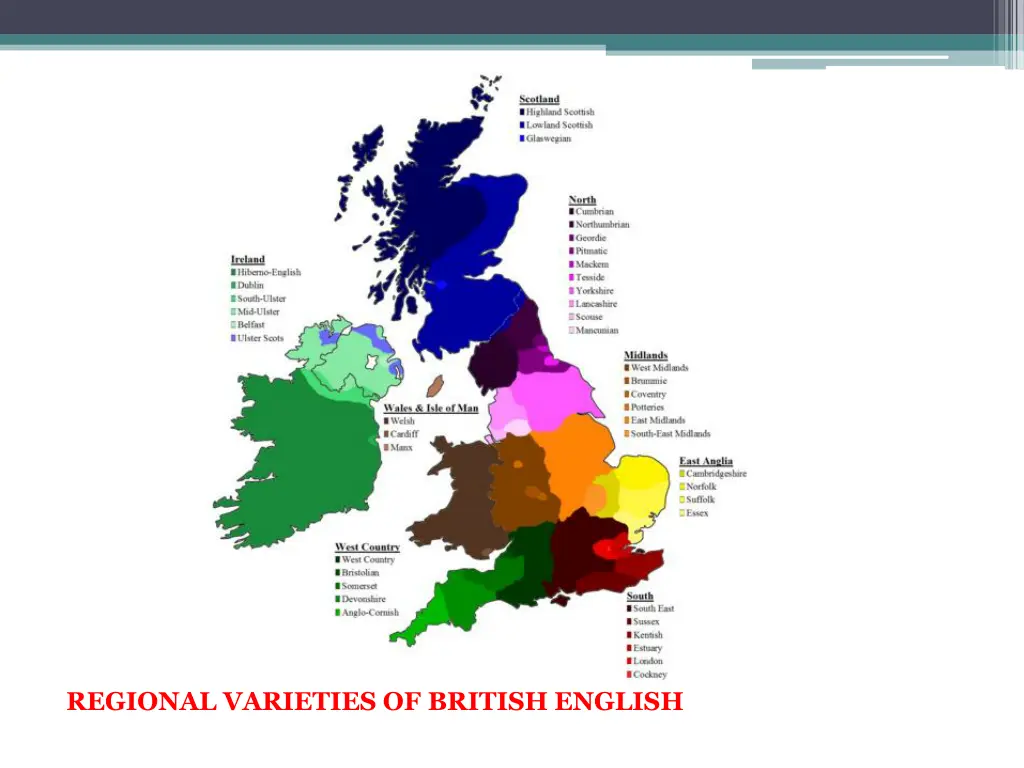 regional varieties of british english