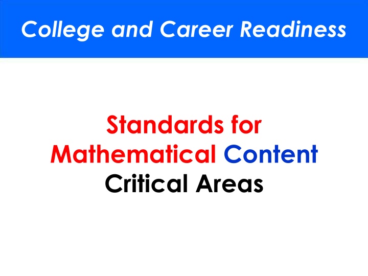 college and career readiness