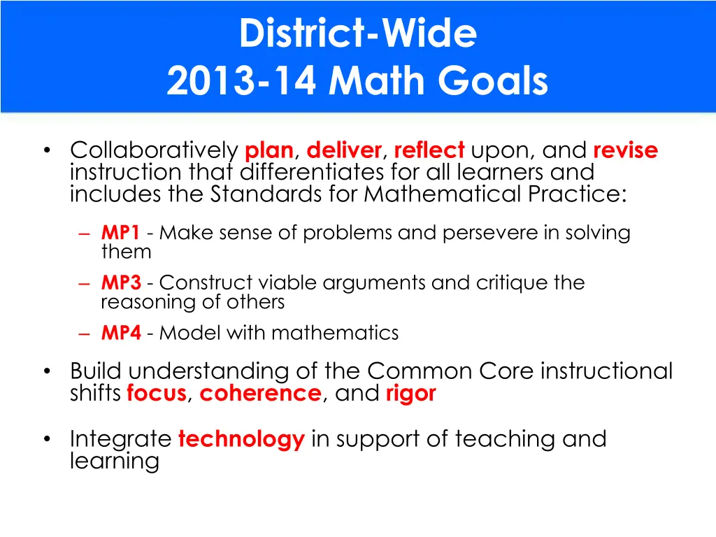 district wide 2013 14 math goals