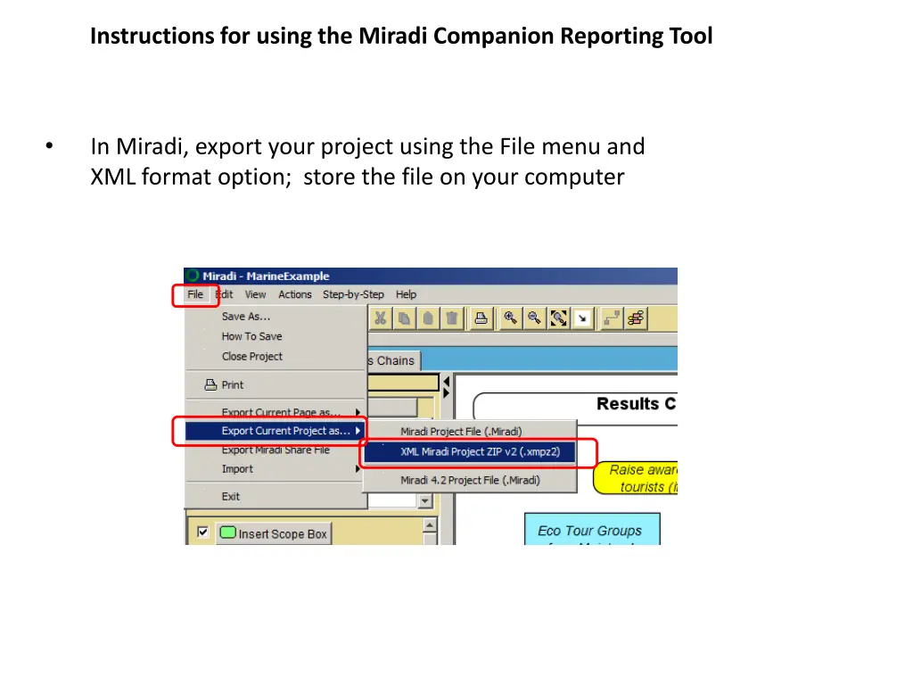 instructions for using the miradi companion 1