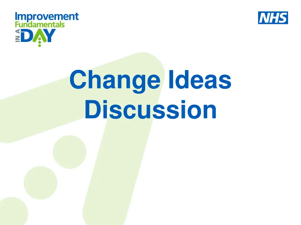 change ideas discussion