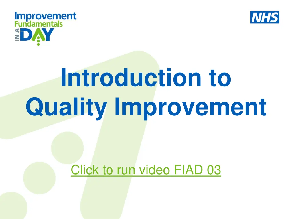 introduction to quality improvement