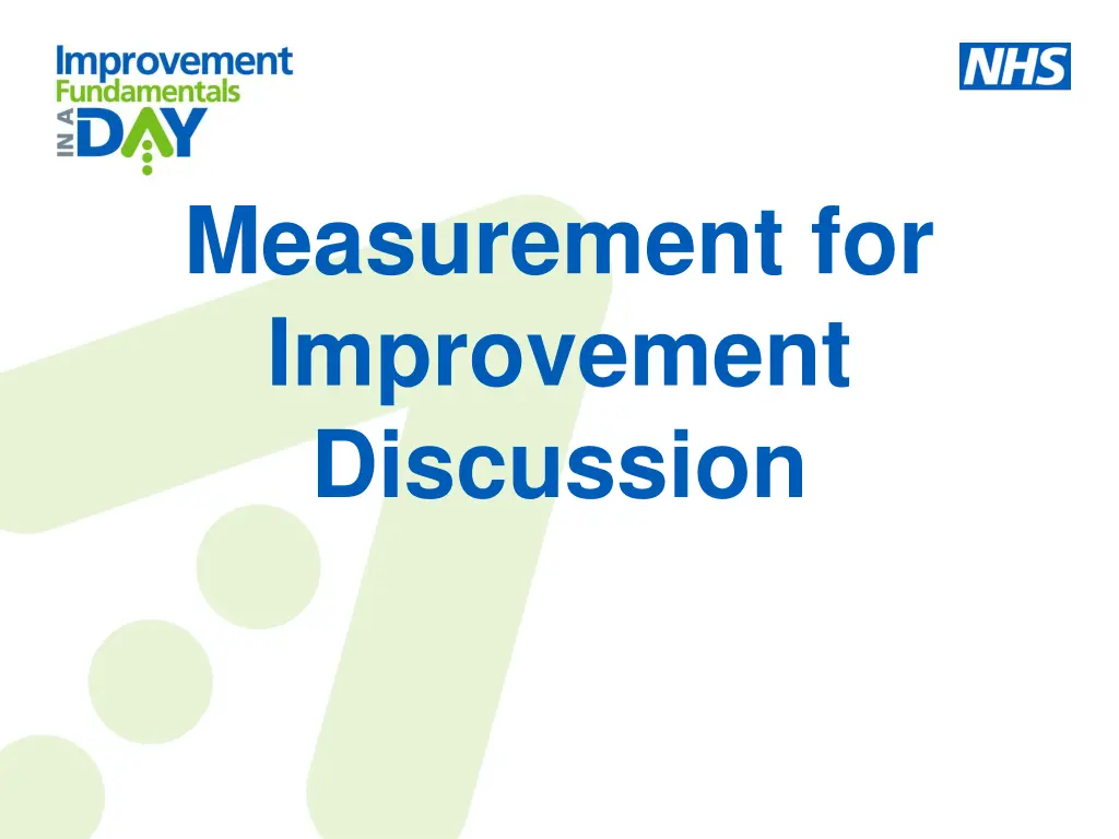 measurement for improvement discussion