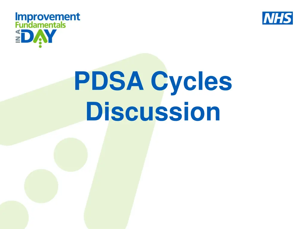 pdsa cycles discussion