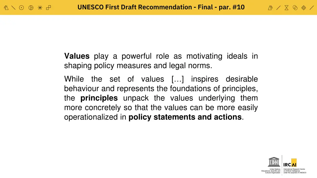 unesco first draft recommendation final par 10