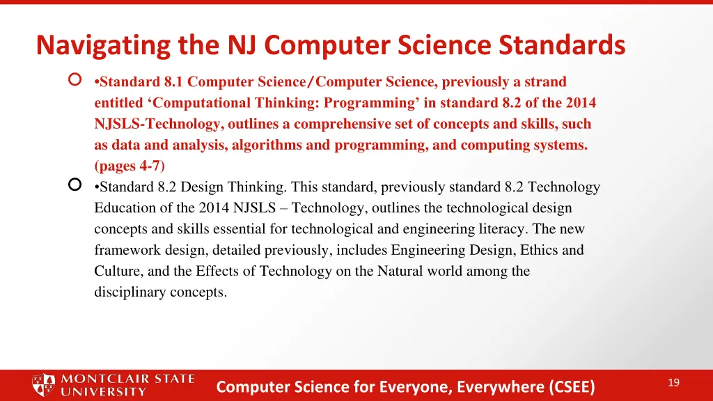 navigating the nj computer science standards