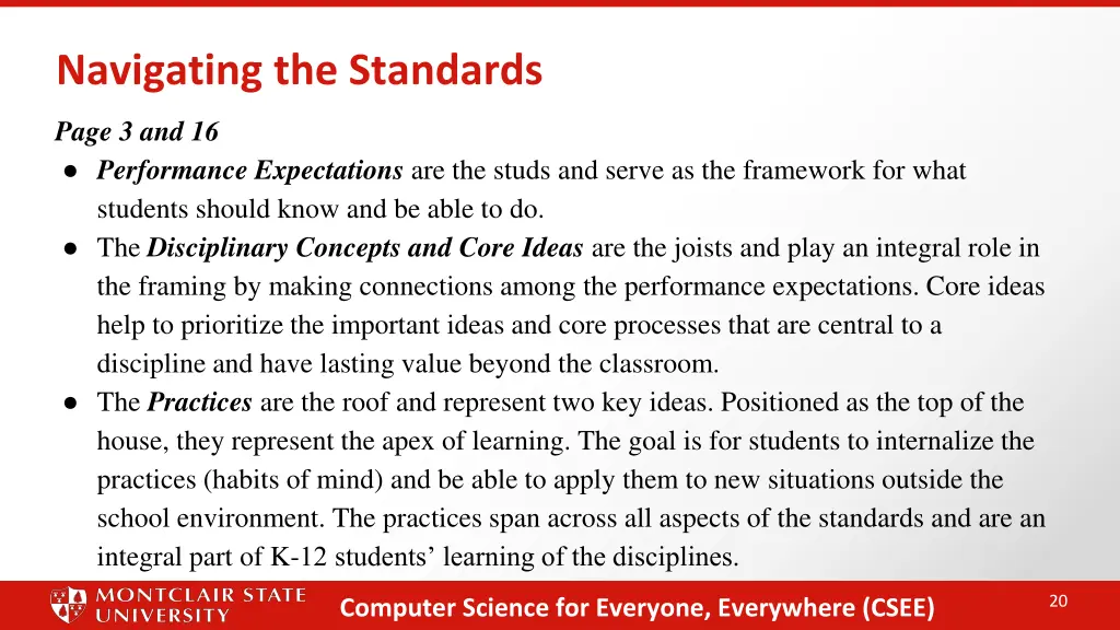 navigating the standards