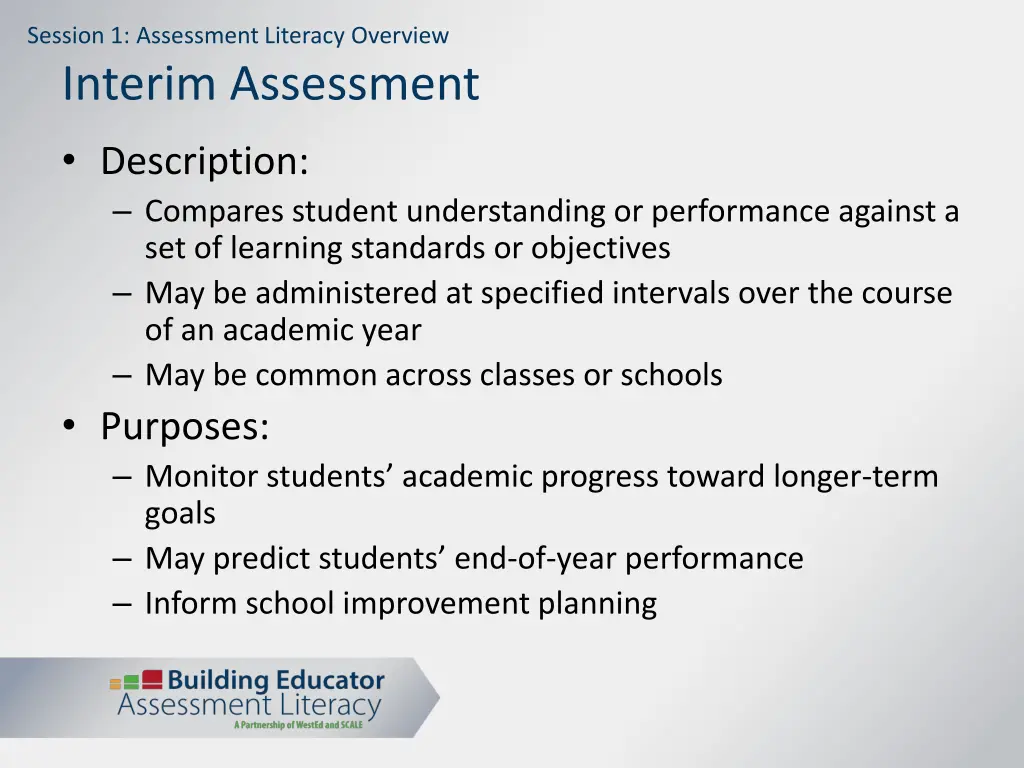 session 1 assessment literacy overview 9