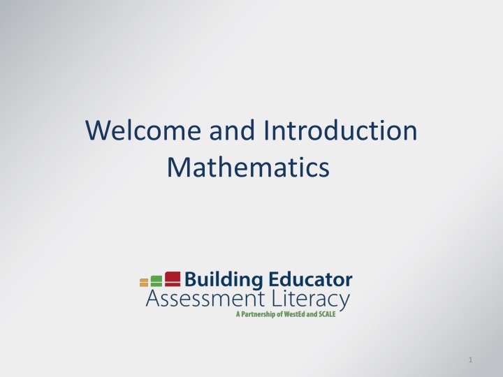 welcome and introduction mathematics