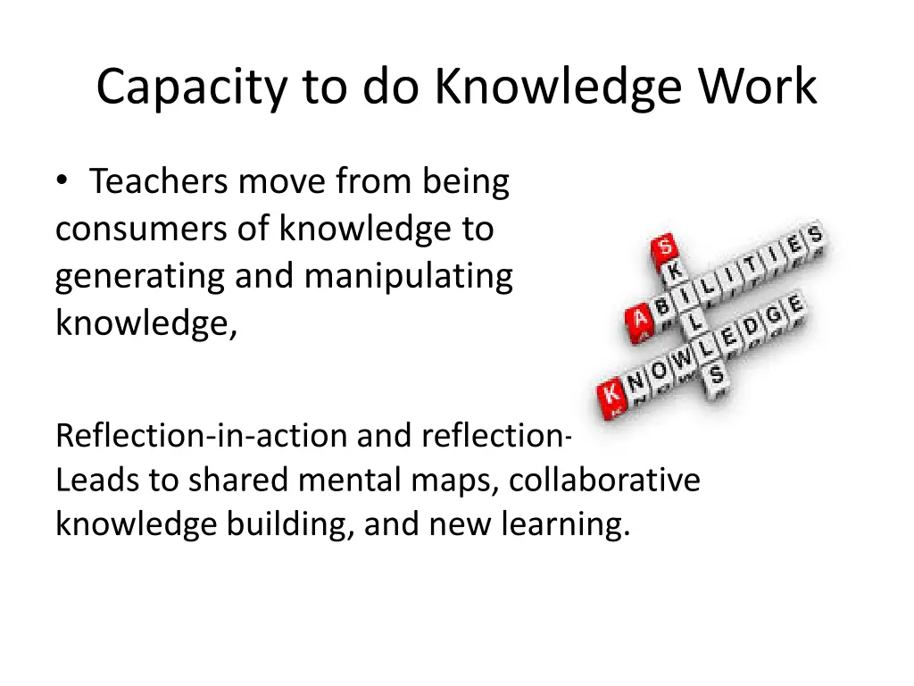 capacity to do knowledge work