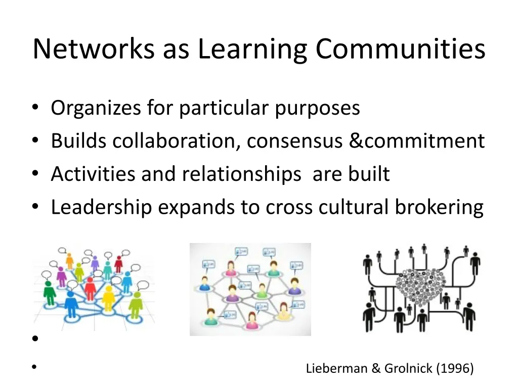 networks as learning communities