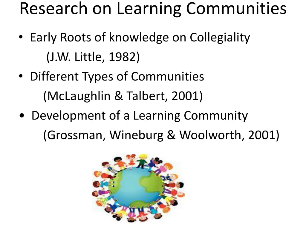 research on learning communities