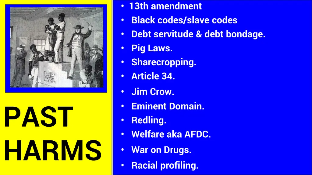 13th amendment black codes slave codes debt