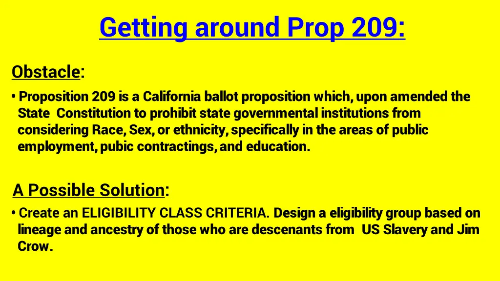 getting around prop 209