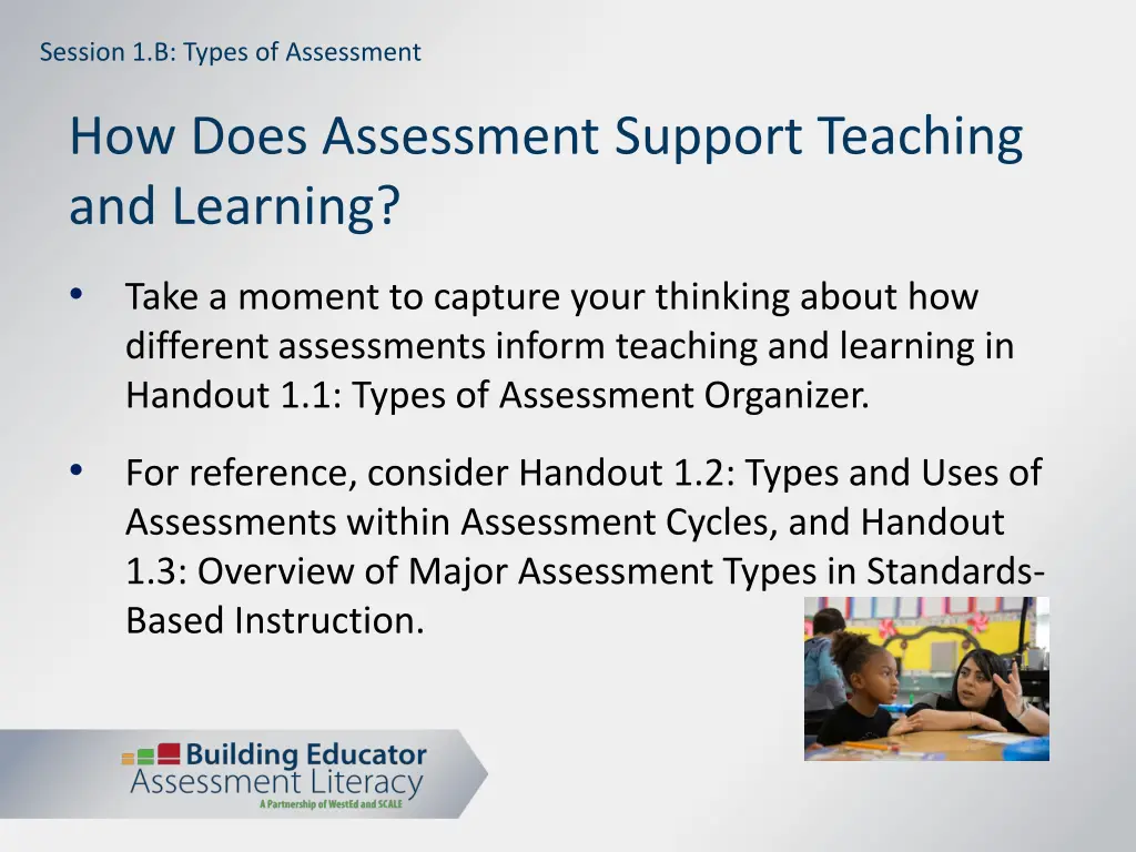 session 1 b types of assessment 13