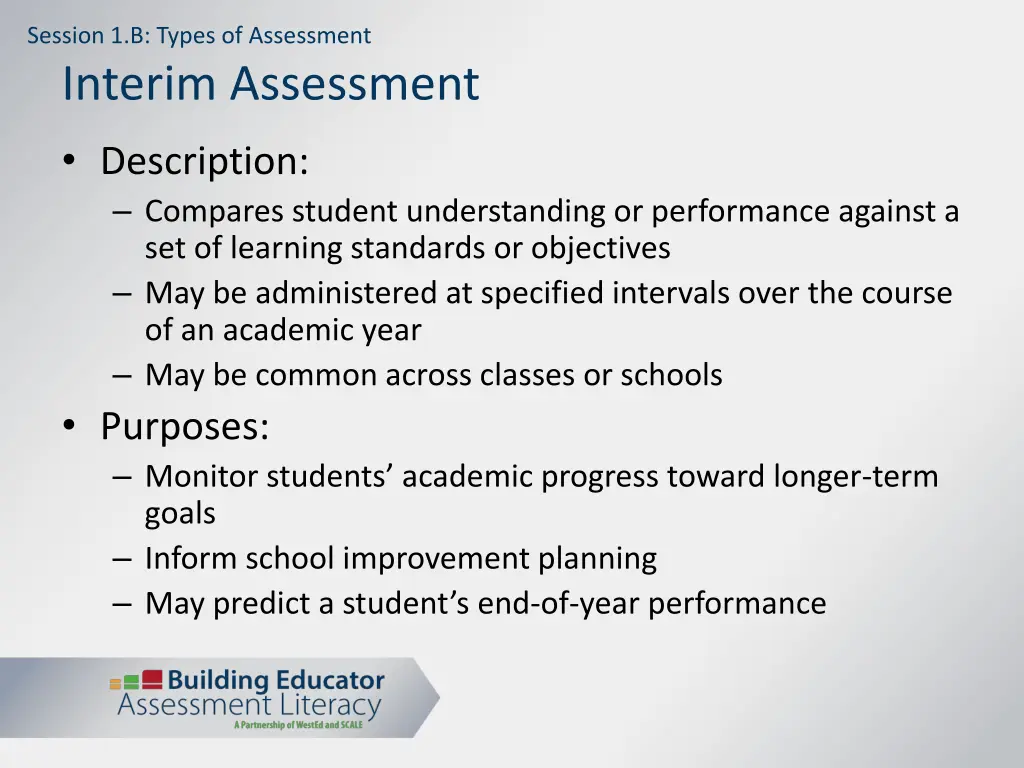 session 1 b types of assessment 6