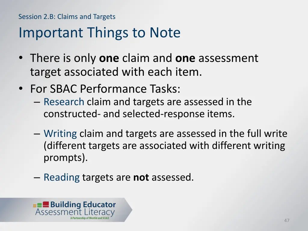 session 2 b claims and targets 9