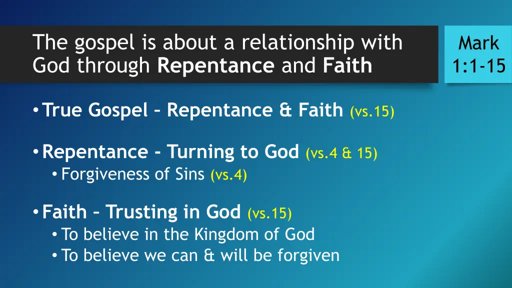 the gospel is about a relationship with 2