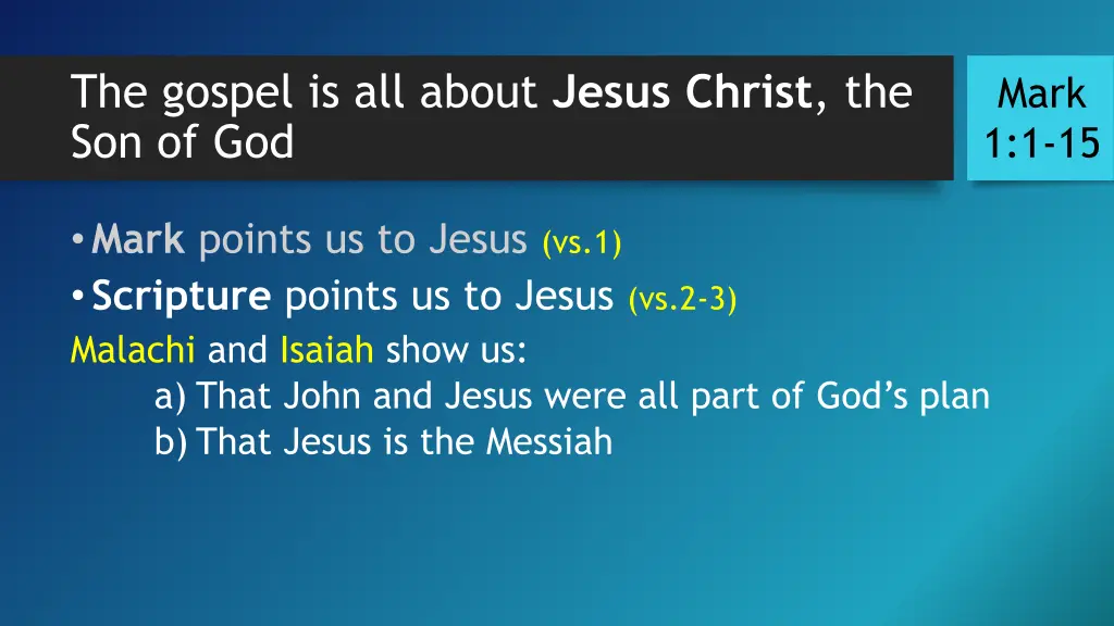 the gospel is all about jesus christ 1