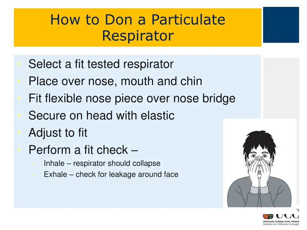 how to don a particulate respirator