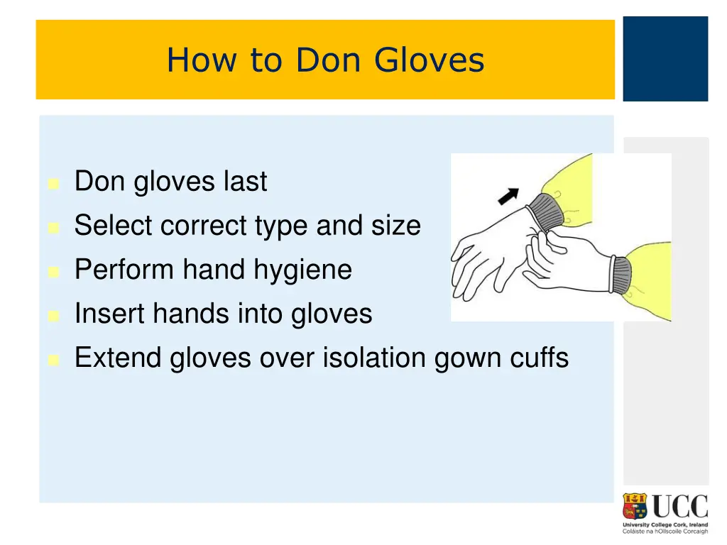 how to don gloves