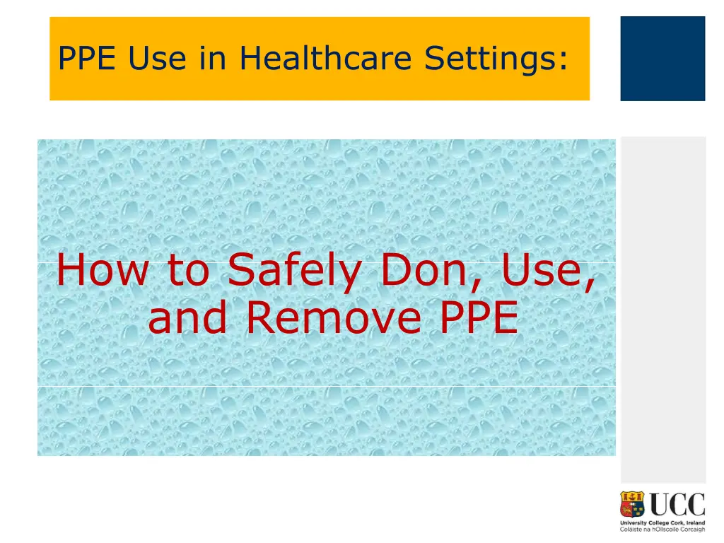 ppe use in healthcare settings