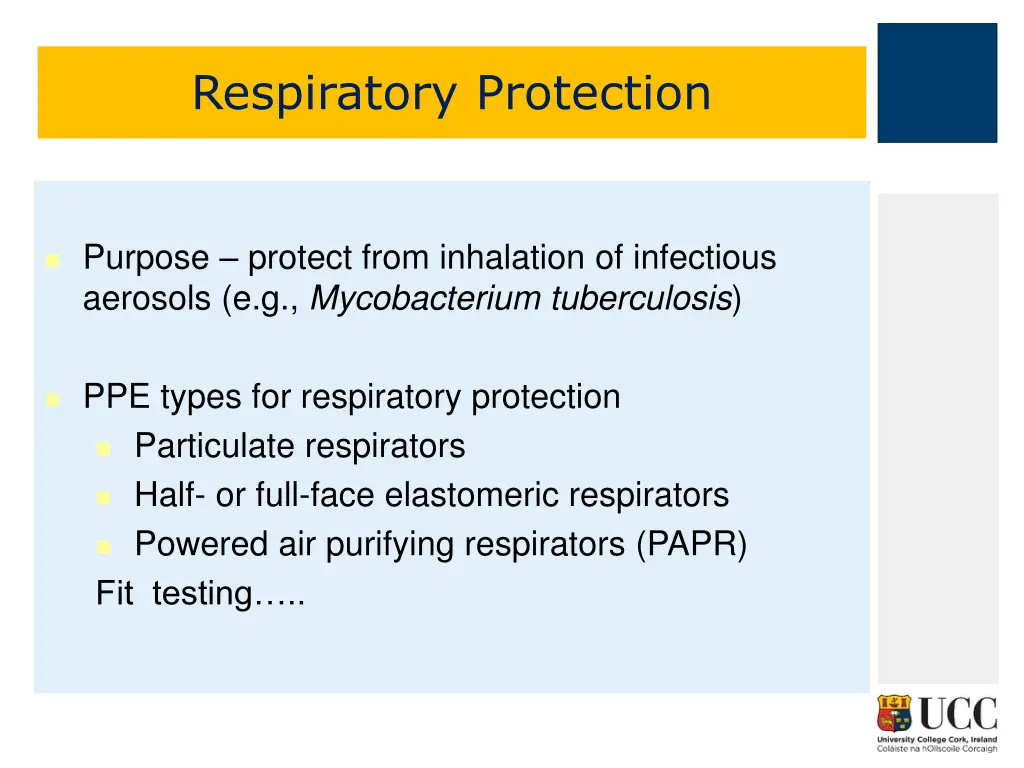 respiratory protection