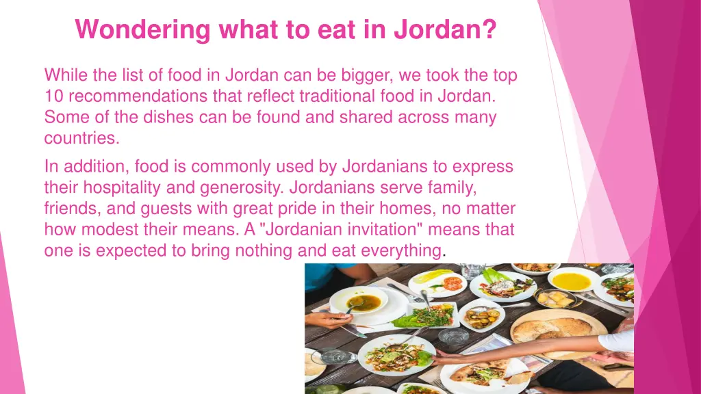 wondering what to eat in jordan