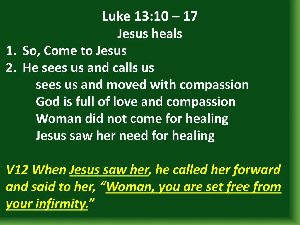 luke 13 10 17 jesus heals 15