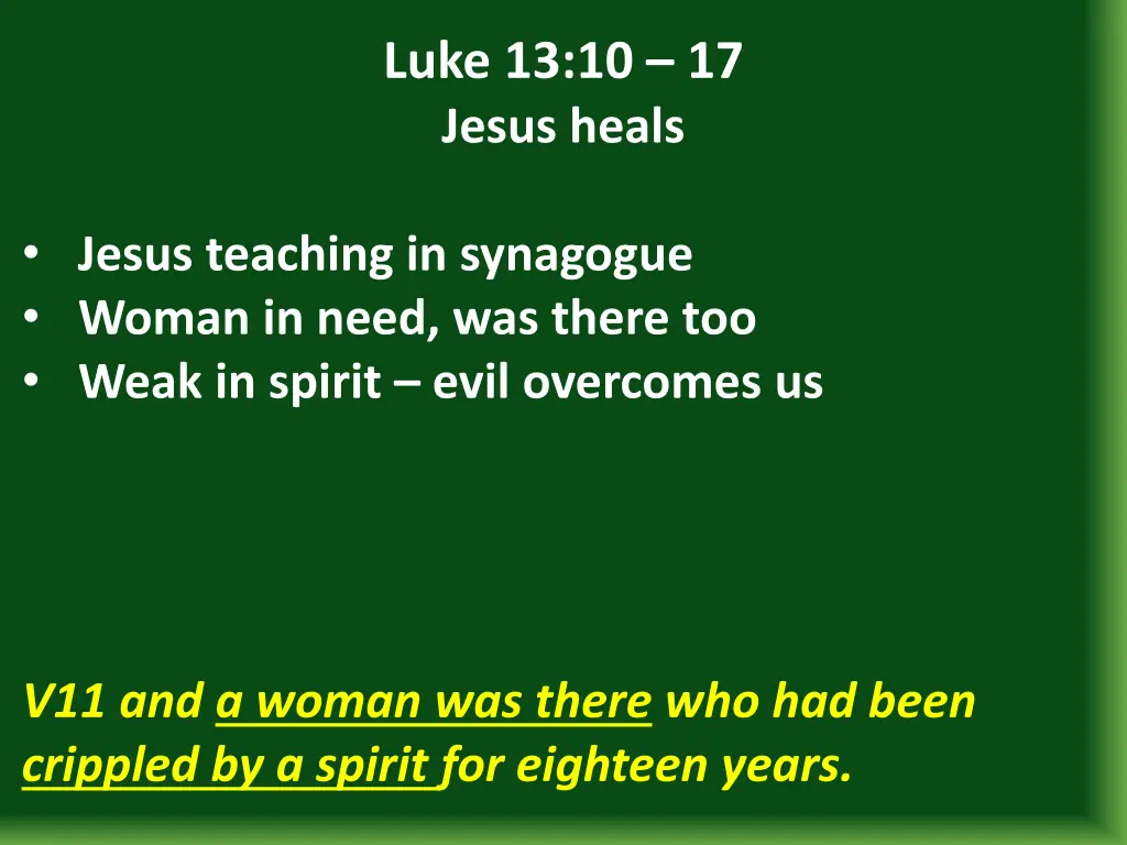 luke 13 10 17 jesus heals 5