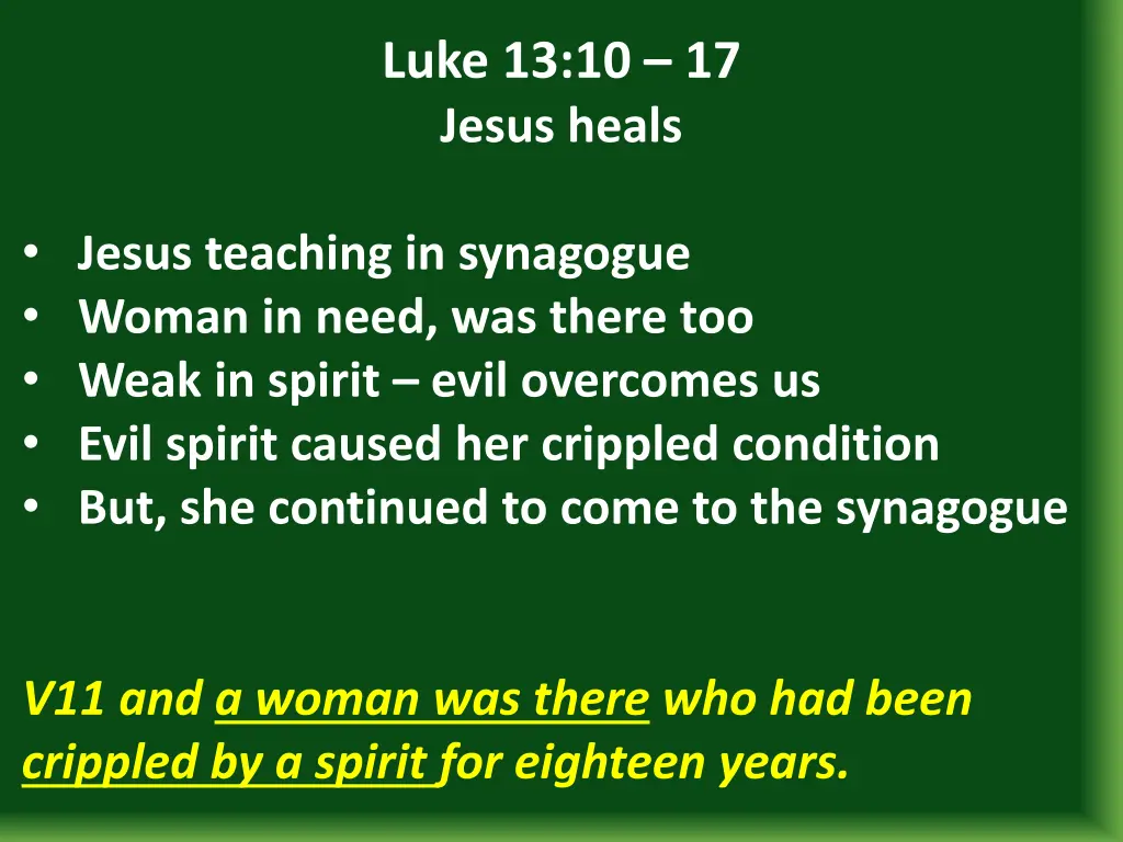 luke 13 10 17 jesus heals 7