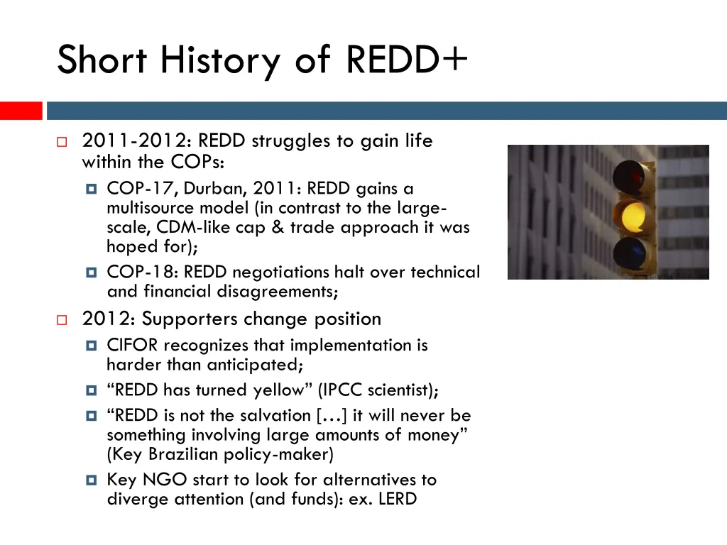 short history of redd 1