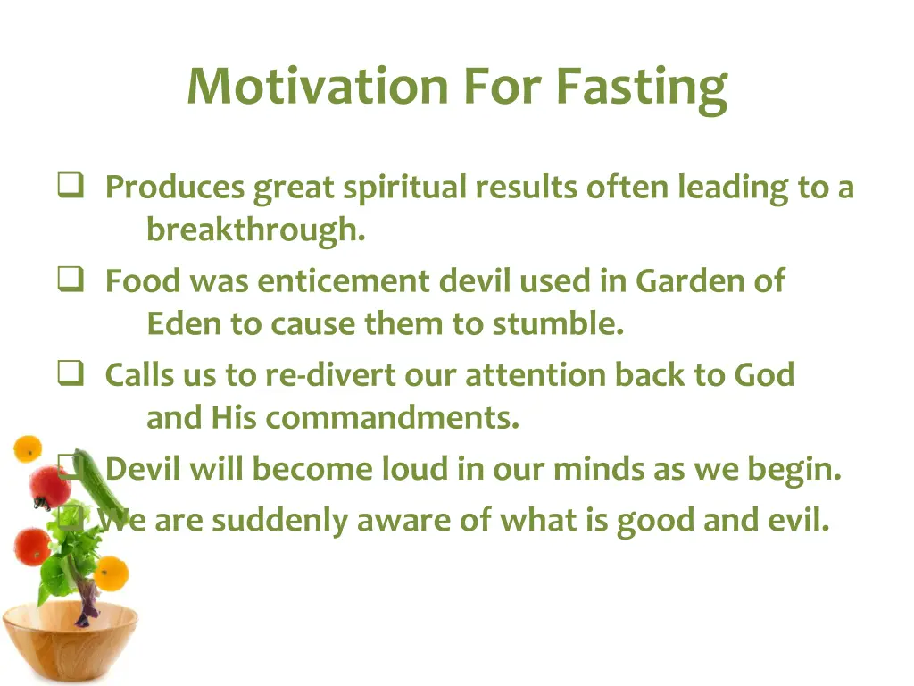 motivation for fasting 1