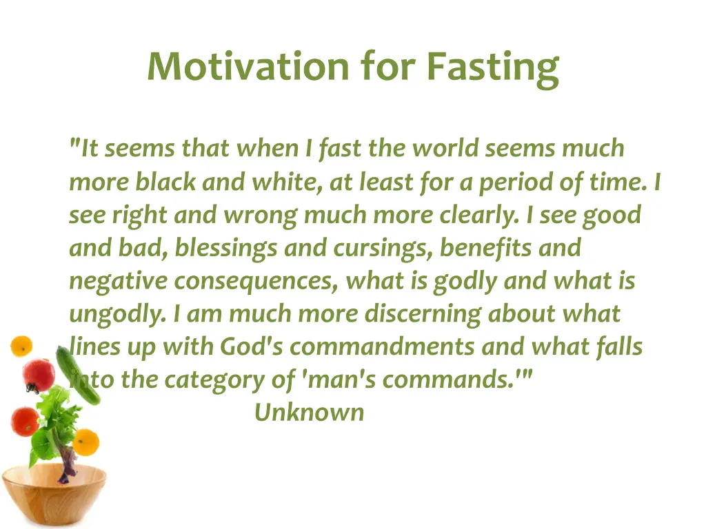 motivation for fasting 2