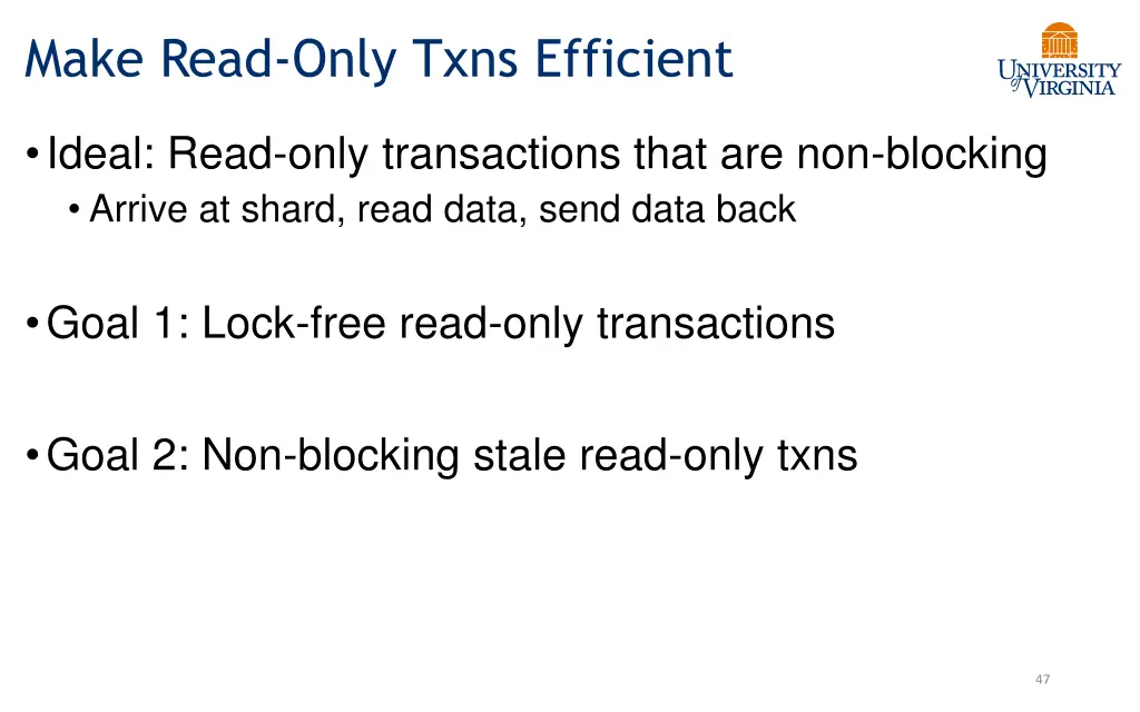 make read only txns efficient