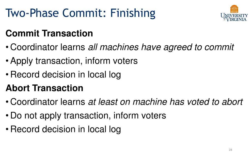 two phase commit finishing