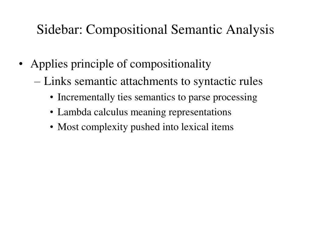 sidebar compositional semantic analysis